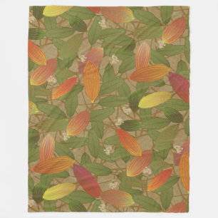 Cacao Pods Fleece Blanket
