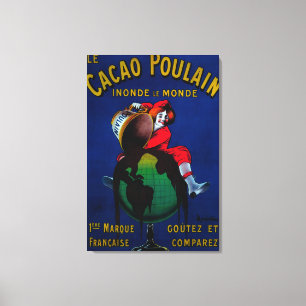 Cacao Poulain Vintage PosterEurope Canvas Print