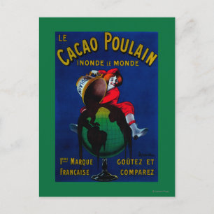 Cacao Poulain Vintage PosterEurope Postcard