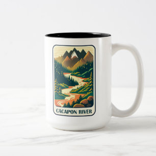 Cacapon River West Virginia Colors Two-Tone Coffee Mug