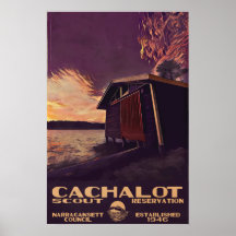 Cachalot Small WPA-Style Poster