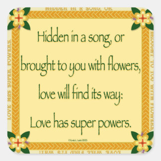 Caché dans un autocollant