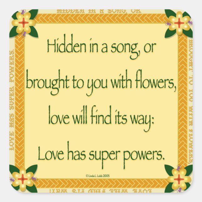 Caché dans un autocollant (Devant)