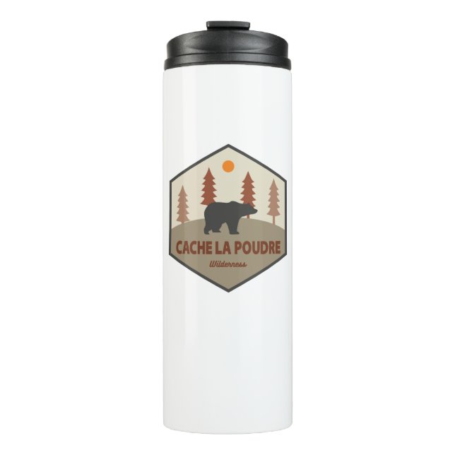 Cache La Poudre Wilderness Colorado Bear Thermal Tumbler (Front)