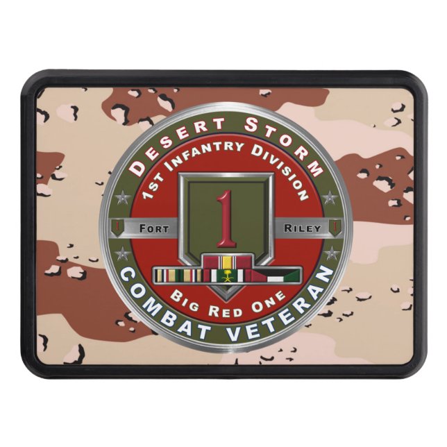 Cache Pour Crochet De Remorquage 1re Division d'infanterie Tempête du désert Vétéri (Devant)