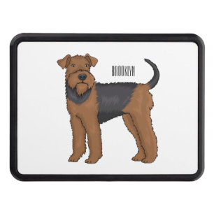 Cache Pour Crochet De Remorquage Airedale terrier dog cartoon
