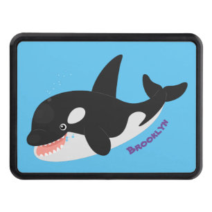 Cache Pour Crochet De Remorquage Amusante baleine orque mignonne dessin animé