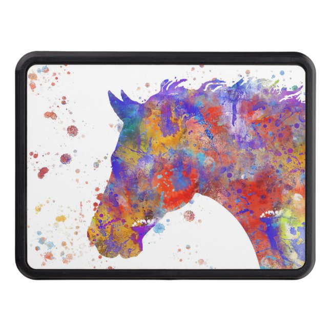 Cache Pour Crochet De Remorquage Aquarelle du cheval (Devant)