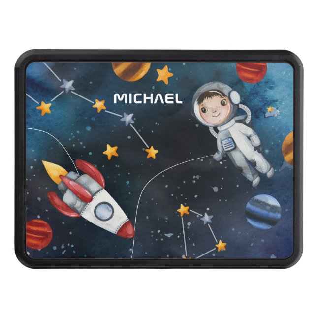 Cache Pour Crochet De Remorquage Astronaut spatial personnalisé en Galaxie (Devant)
