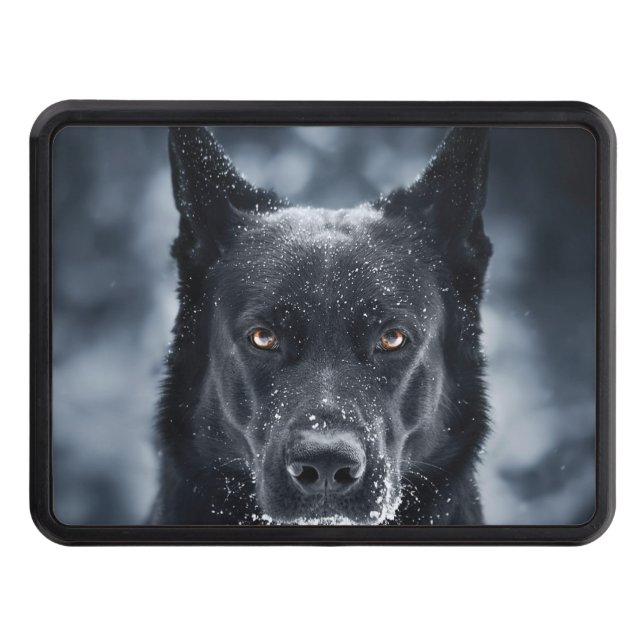 Cache Pour Crochet De Remorquage Black German Shepherd (Devant)