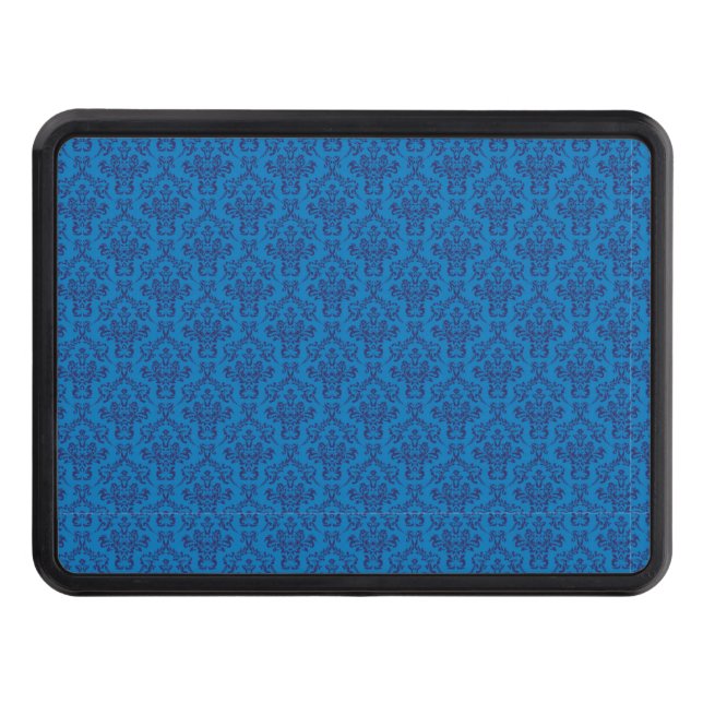 Cache Pour Crochet De Remorquage Bleu Damask Patte Trailer Hitch Cover (Devant)