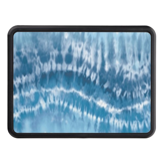 Cache Pour Crochet De Remorquage Bleu Tie Dye Trailer Hitch Cover (Devant)