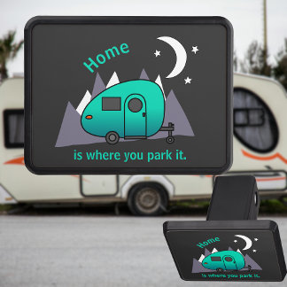 Cache Pour Crochet De Remorquage Bleu turquoise Teardrop Camper Trailer