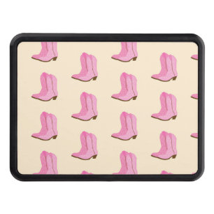 Cache Pour Crochet De Remorquage Boots Cowboy Pink Country Texas Ranch