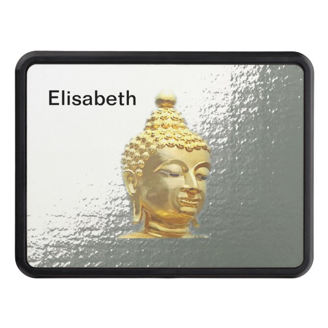 Cache Pour Crochet De Remorquage bouddha en argent tow hitch couvercle (Devant)
