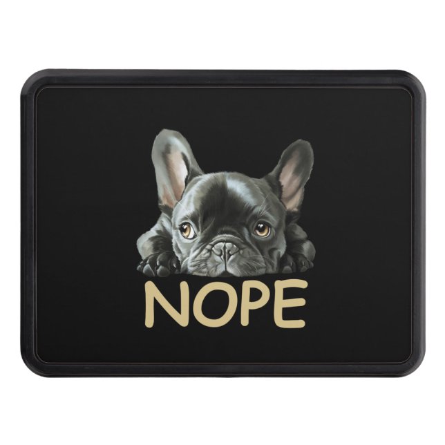 Cache Pour Crochet De Remorquage Bulldog français| Cadeaux Frenchie Nope (Devant)
