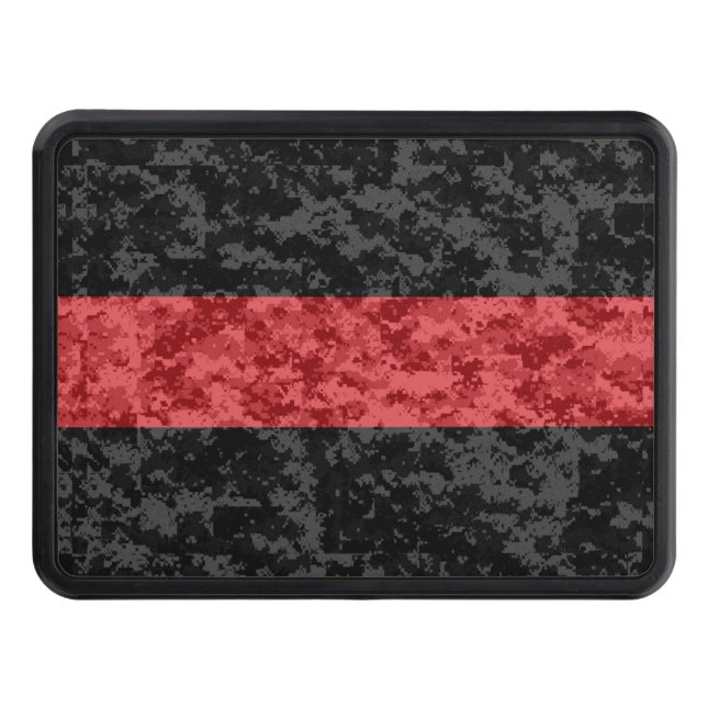 Cache Pour Crochet De Remorquage Camo de la ligne rouge mince (Devant)