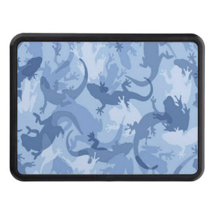 Cache Pour Crochet De Remorquage Camouflage en Reptile Bleu Remorque Hitch Cover