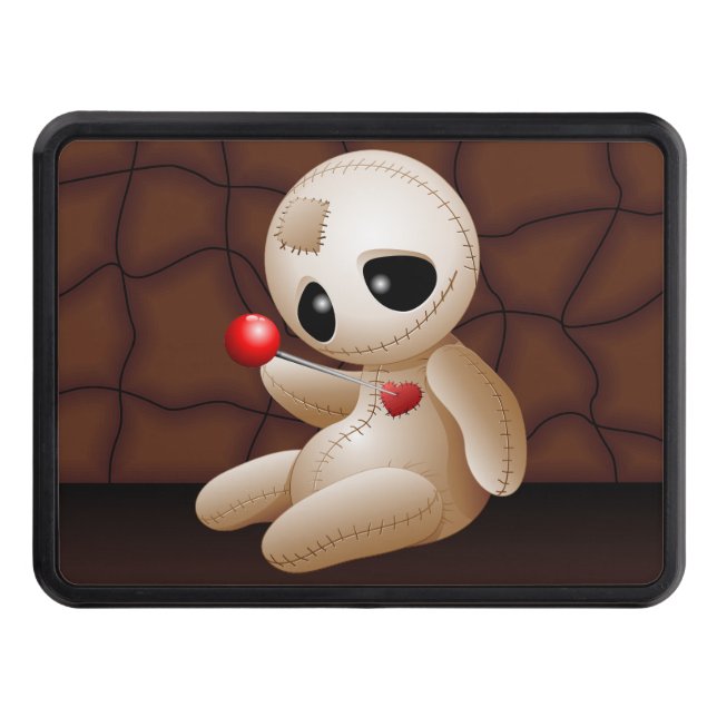 Cache Pour Crochet De Remorquage Caricature de poupée vaudou en amour (Devant)
