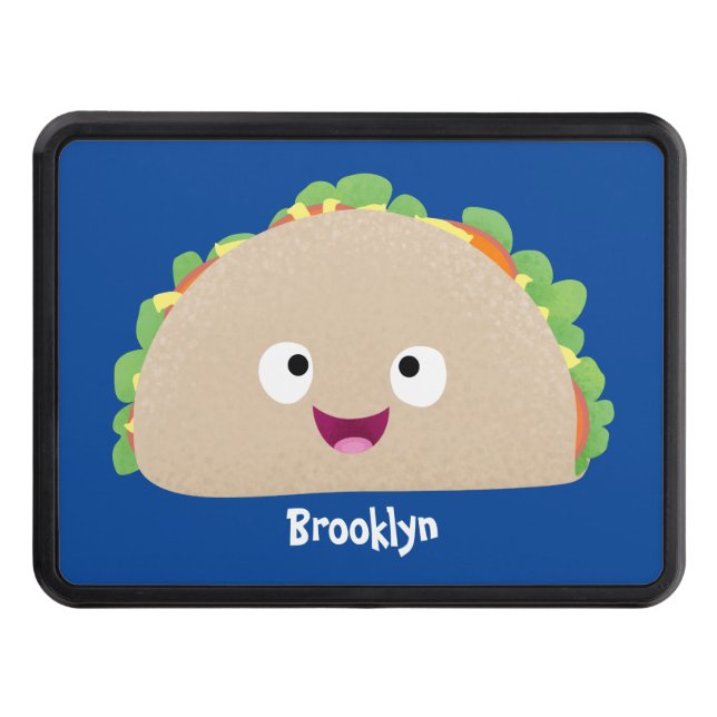 Cache Pour Crochet De Remorquage Caricature joli sourire taco dessin animé (Devant)