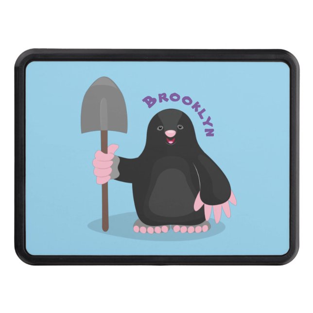 Cache Pour Crochet De Remorquage Caricature mole joyeux (Devant)