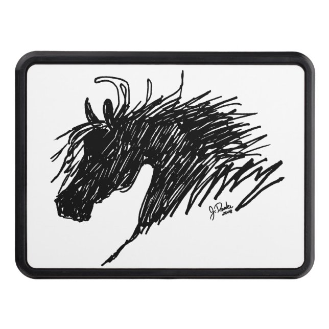Cache Pour Crochet De Remorquage Cheval Abstrait (Devant)
