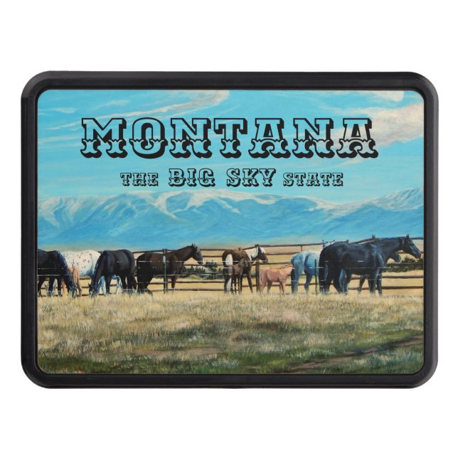 Cache Pour Crochet De Remorquage Chevaux du Montana, rassemblement de ressort, (Devant)