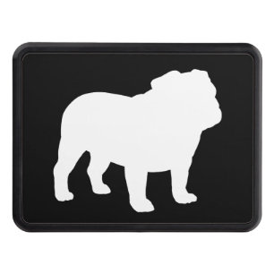 Cache Pour Crochet De Remorquage Chien frais anglais blanc de la silhouette   de