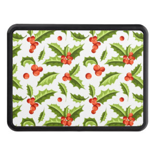 Cache Pour Crochet De Remorquage Christmas Holly Berry Motif