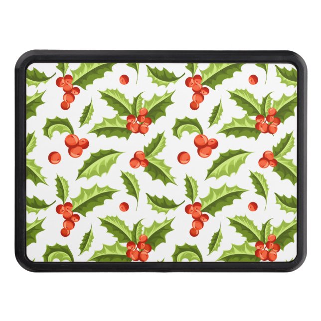 Cache Pour Crochet De Remorquage Christmas Holly Berry Motif (Devant)