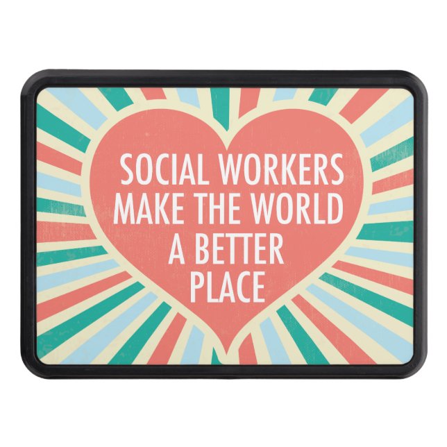 Cache Pour Crochet De Remorquage Citation de travail social inspirationnel Travaill (Devant)