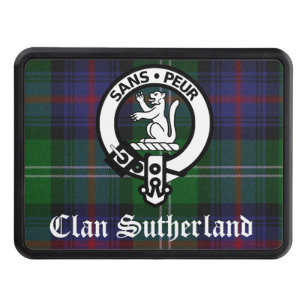 Cache Pour Crochet De Remorquage Clan Sutherland Crest Badge et Tartan