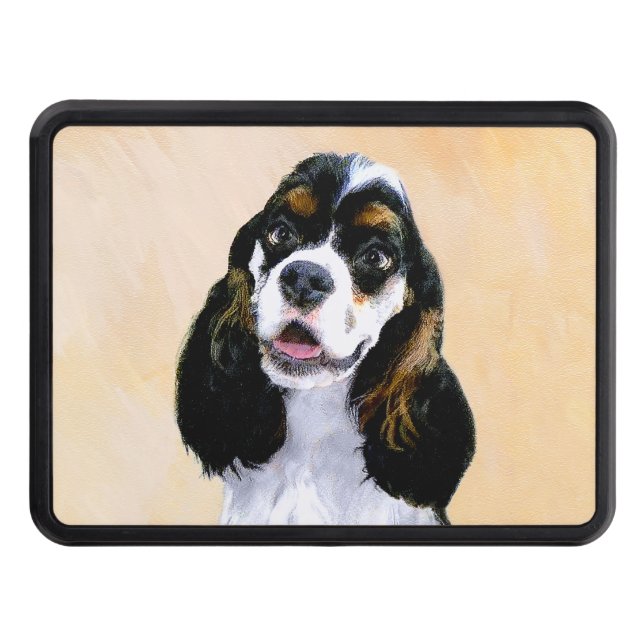 Cache Pour Crochet De Remorquage Cocker Spaniel (Parti) Peinture - Art Chien origin (Devant)