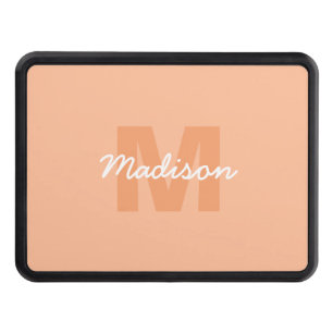 Cache Pour Crochet De Remorquage Couleur de pêche de 2024 avec nom Monogramme perso