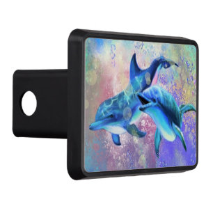 Cache Pour Crochet De Remorquage Couple dauphin - Beau