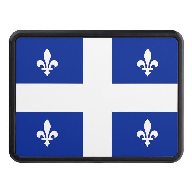 Cache Pour Crochet De Remorquage Couvercle patriotique avec Drapeau du Québec (Devant)