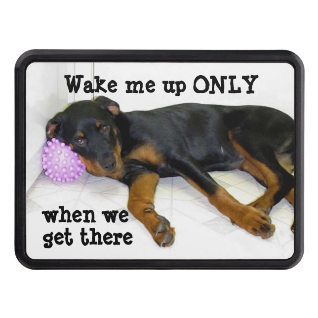 Cache Pour Crochet De Remorquage Couverture somnolente d'accroc de rottweiler (Devant)