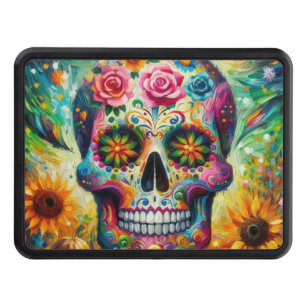 Cache Pour Crochet De Remorquage Crâne sucre Dia De Los Muertos Jour des Morts