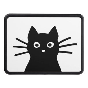 Cache Pour Crochet De Remorquage Curieux chat noir drôle Pékin Kitty
