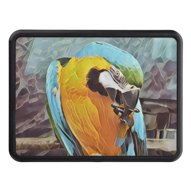 CACHE POUR CROCHET DE REMORQUAGE CUTE MACAW (Devant)
