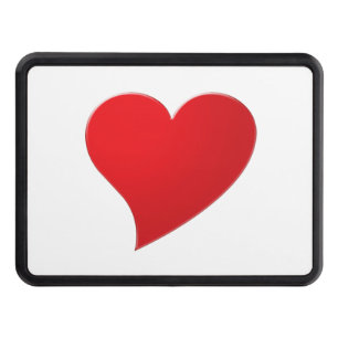 Cache Pour Crochet De Remorquage Cute rouge grand coeur minimaliste moderne