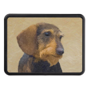Cache Pour Crochet De Remorquage Dachshund (À poils durs) Peinture Chien Art origin