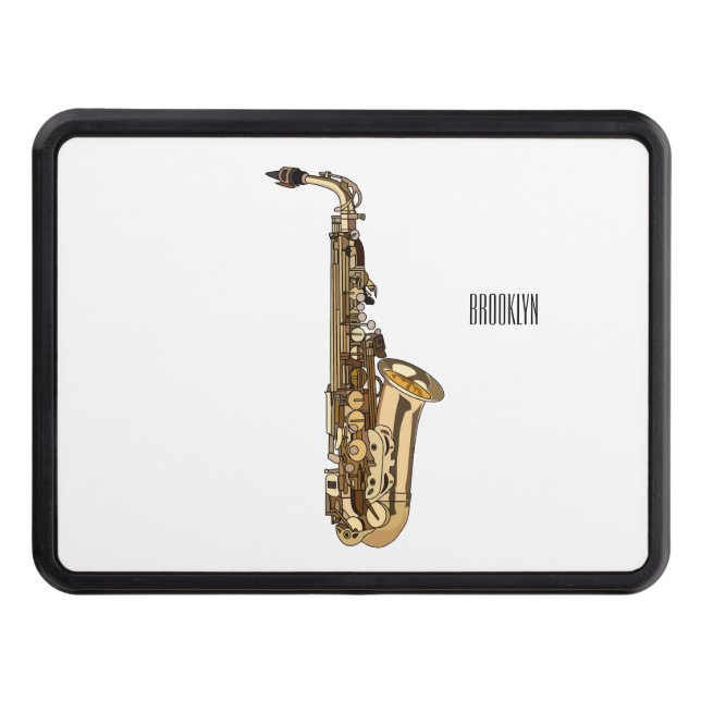 Cache Pour Crochet De Remorquage dessin animé saxophone (Devant)