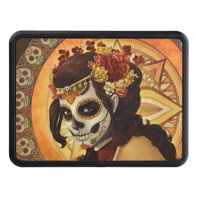 Cache Pour Crochet De Remorquage Dia De Los Muertos Throw Pillow (Devant)