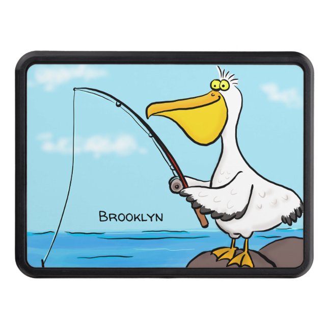 Cache Pour Crochet De Remorquage Drôle pélican de pêche (Devant)