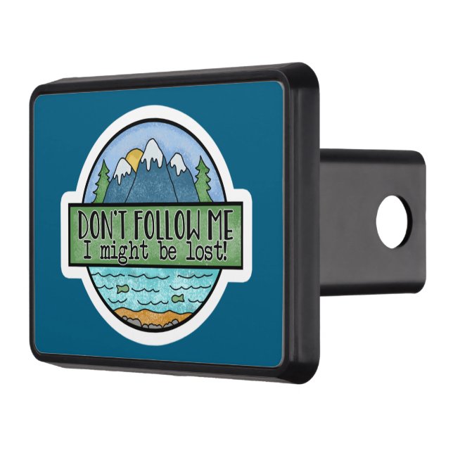 Cache Pour Crochet De Remorquage Drôle perdu de l'art des mots de voyage (Gauche)