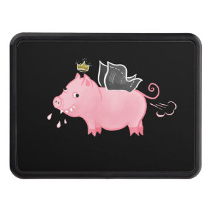 Cache Pour Crochet De Remorquage Drôle Pig Fairy Cartoon - Joli Flying Pig Magie