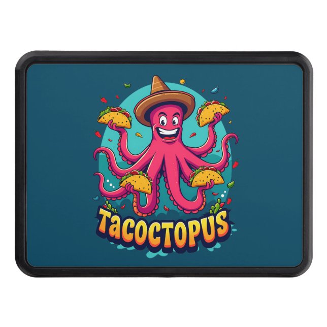 Cache Pour Crochet De Remorquage Drôle Taco Octopus Cartoon Alimentation Pun (Devant)