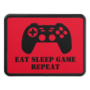 Cache Pour Crochet De Remorquage Eat Sleep Game Répéter drôle de couverture de hitc