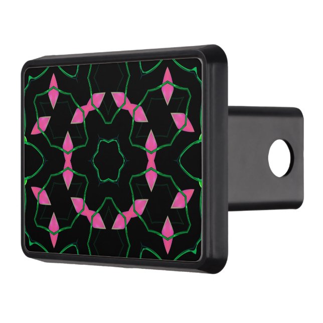 Cache Pour Crochet De Remorquage Emerald and Pink Kaleidoscope  (Gauche)